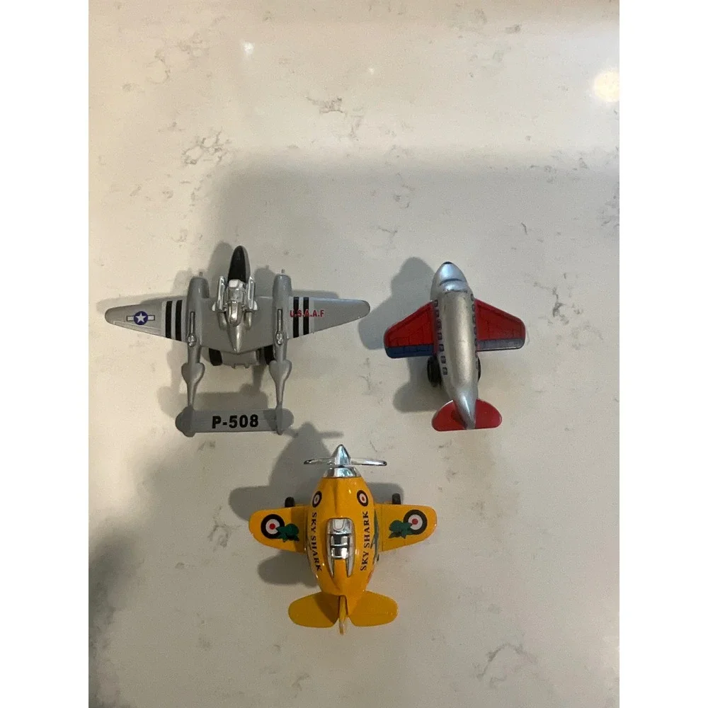 Vintage Style Toy Airplane Lot P-508 USAAF Sky Shark Fighter Jet 3pc‎ Set